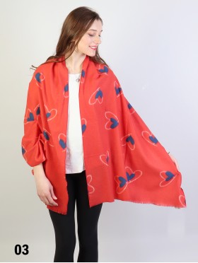 Fashion Heart Pattern Fashion Scarf